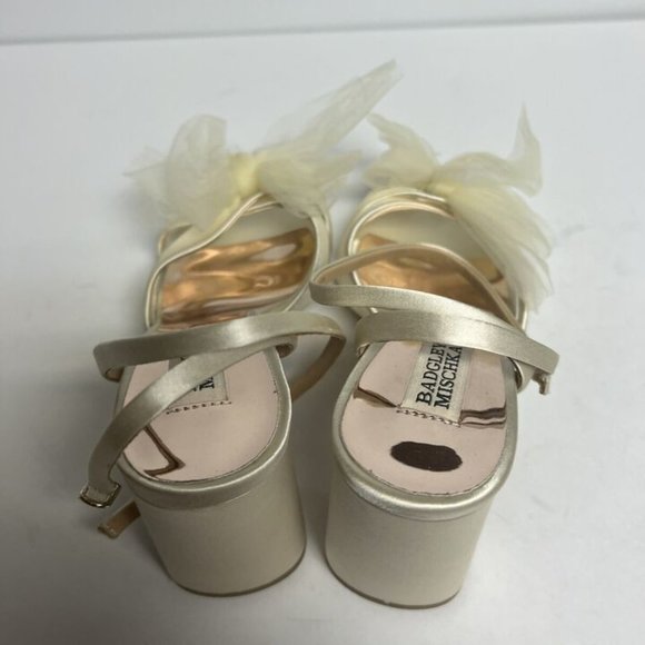 Badgley Mischka Womens Tess Sandal Ivory Size 5.5 M - Picture 4 of 6